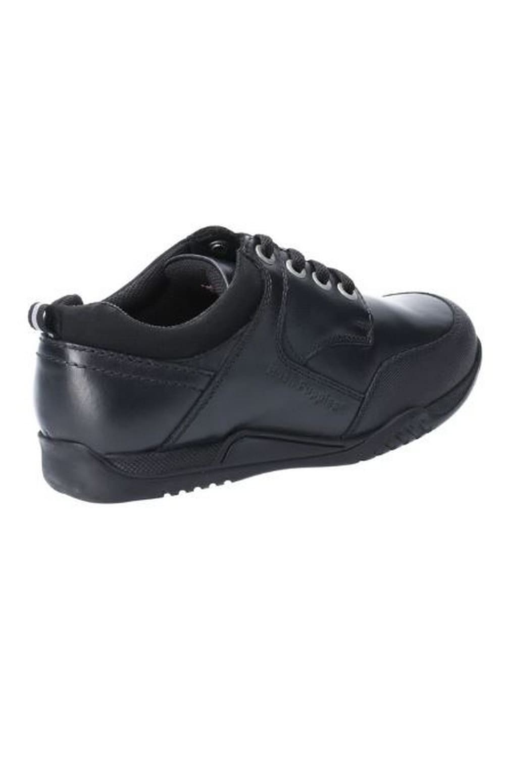 Hush Puppies DEXTER Boys Leather Padded Lace Up Trainer School Shoes Black